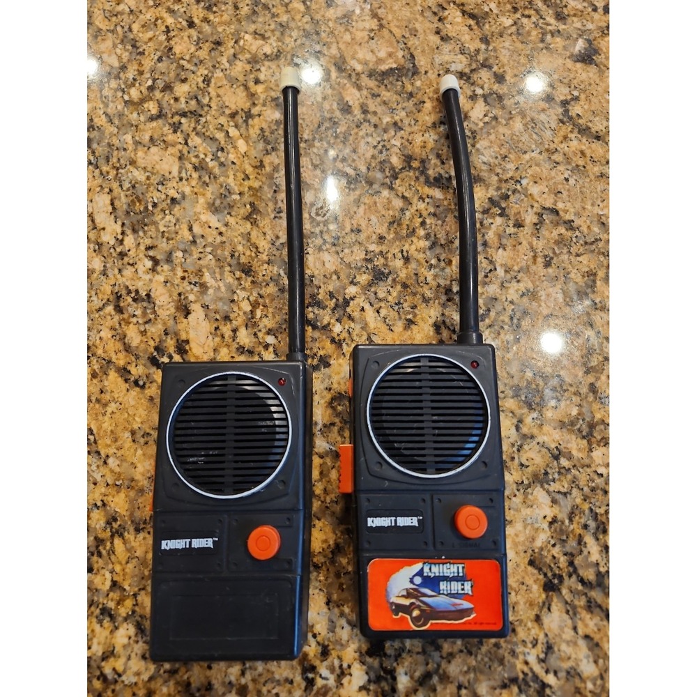 Set of 2 Walkie Talkies Knight Rider 1981 Playtime Productions Vintage